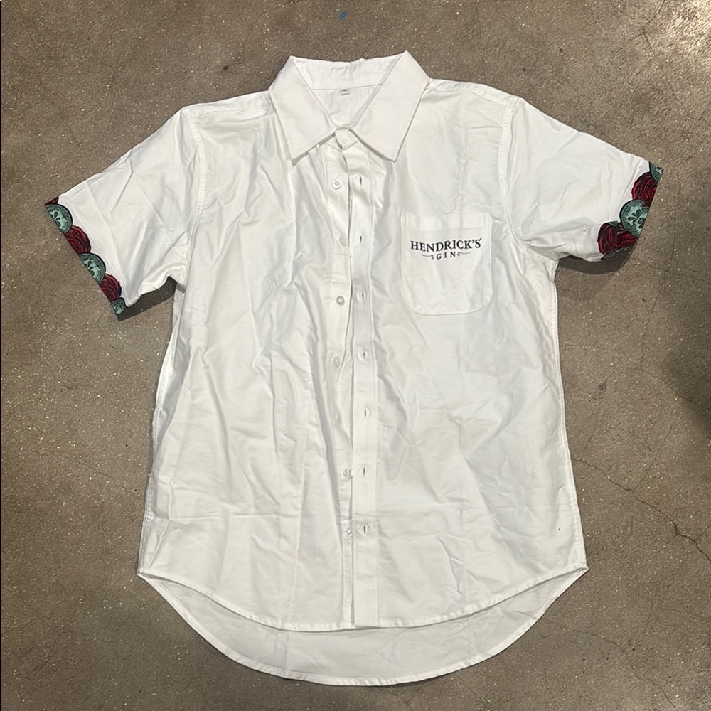 White Short Sleeve Shirt hendricks gin
